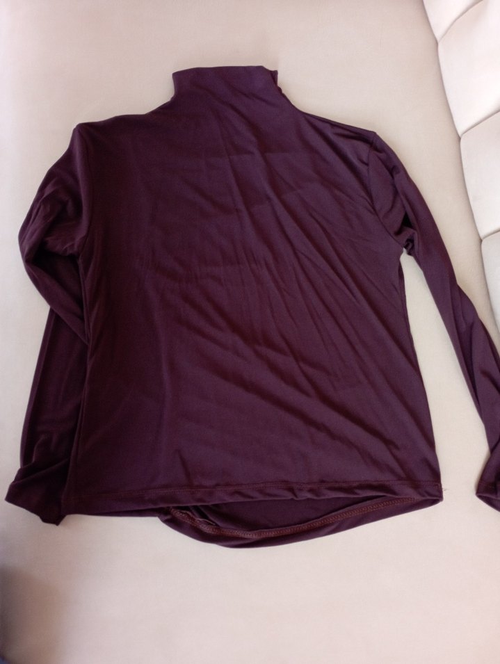 Uzun Kollu Drapeli Kadın Bluz - Görsel 2