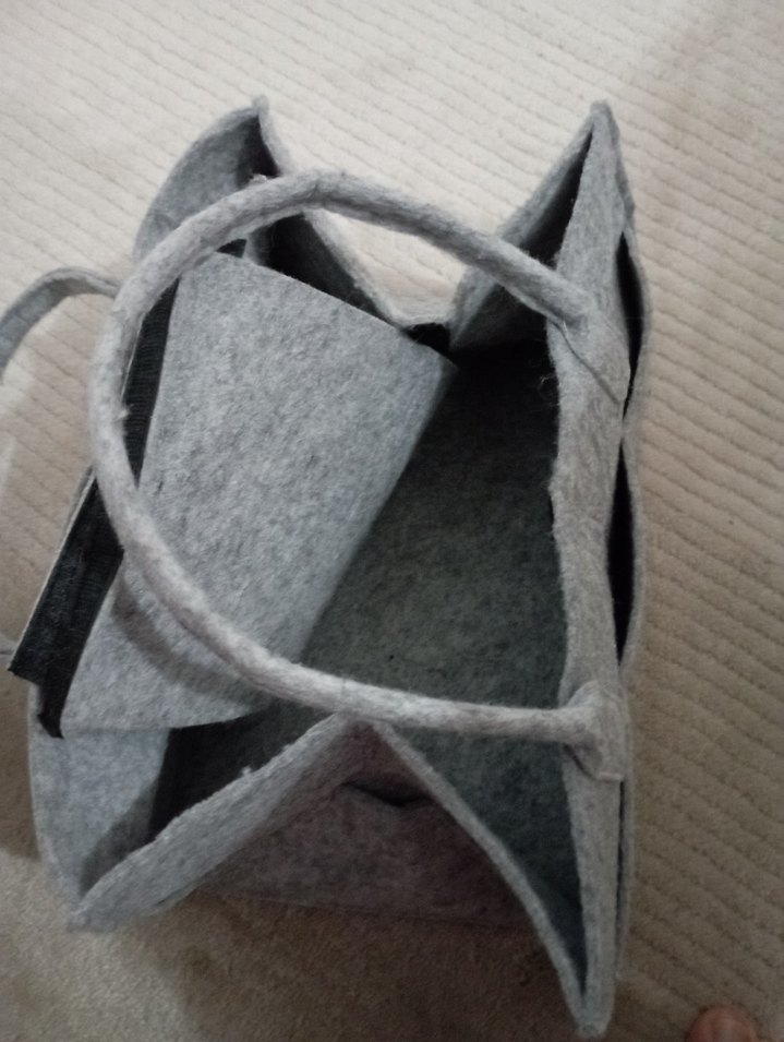 Gri Keçe Bebek Çantası - Görsel 3