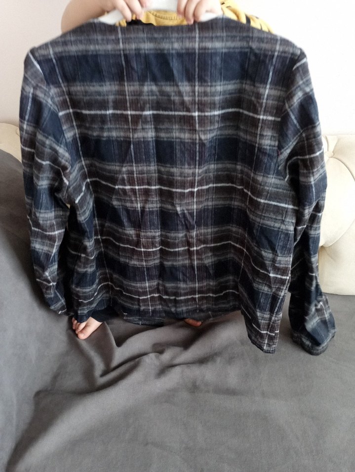 kışlık gömlek şeklinde mini yandan iç ve dış düğmeli ceket - Görsel 2