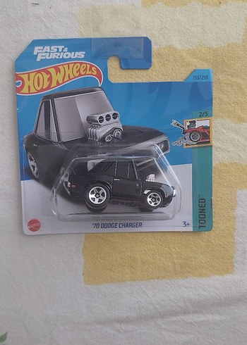 Siyah Hot Wheels '70 Dodge Charger Oyuncak Araba