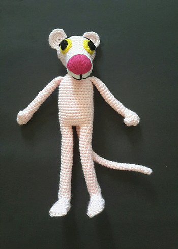 Pembe Renkli Örgü Peluş Oyuncak