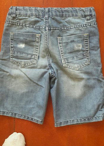 Standart Beden Beden Erkek Gri Denim Rahat Kesim Şort