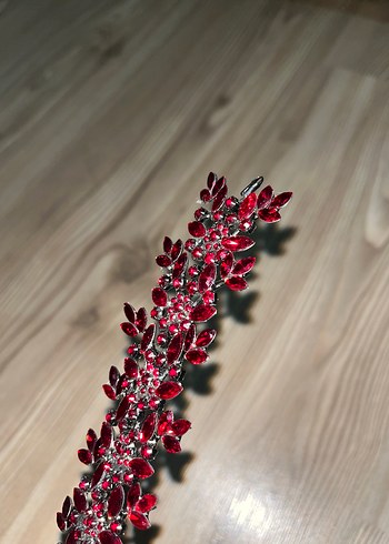 Diğer Bordo Boncuk İşlemeli Bohem Saç Aksesuarı