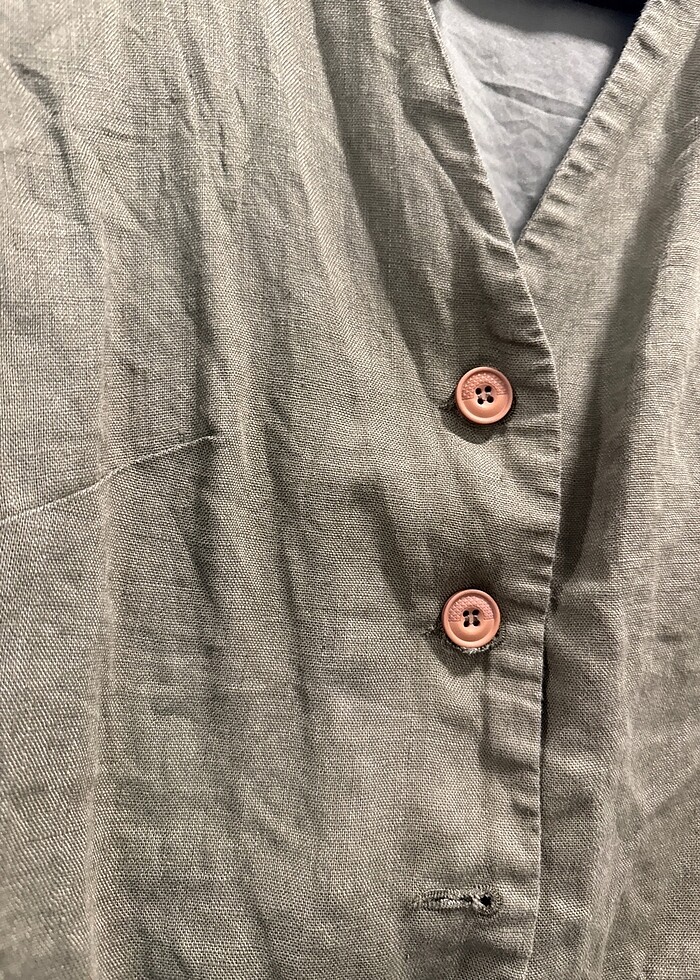 Keten düğmeli üst - Görsel 2