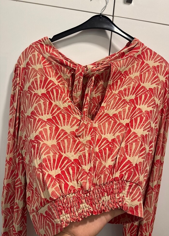 Yumuşak keten bluz - Görsel 3