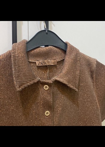 ZARA KAHVERENGİ SİMLİ ŞORT TULUM - Görsel 3