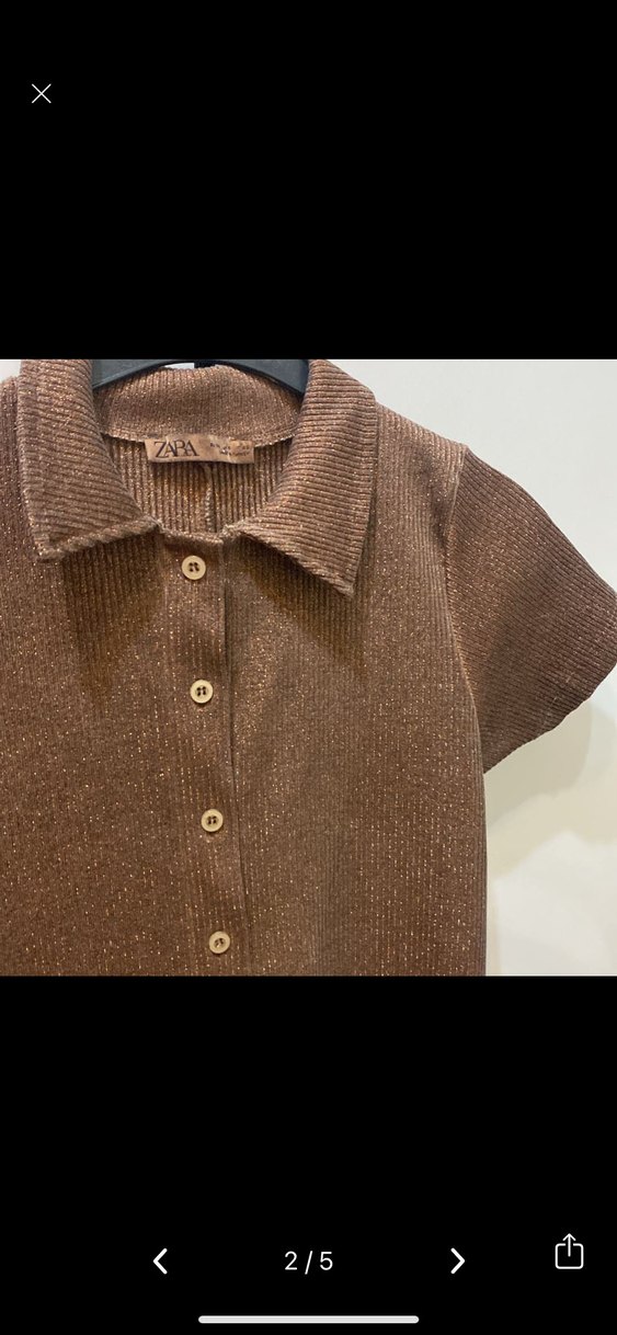 ZARA KAHVERENGİ SİMLİ ŞORT TULUM - Görsel 2