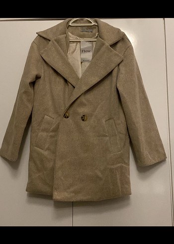 Bej Süet Midi Kadın Kaban - Görsel 2