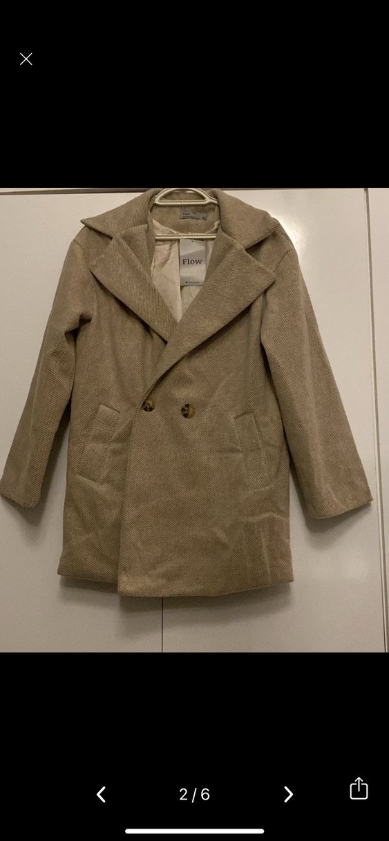 Bej Süet Midi Kadın Kaban - Görsel 2