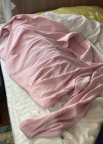 Pembe Fermuarlı bomberCeket - Görsel 2