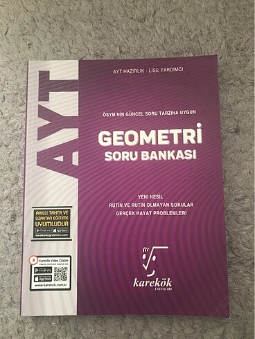 karekök yayınları ayt geometri soru bankası