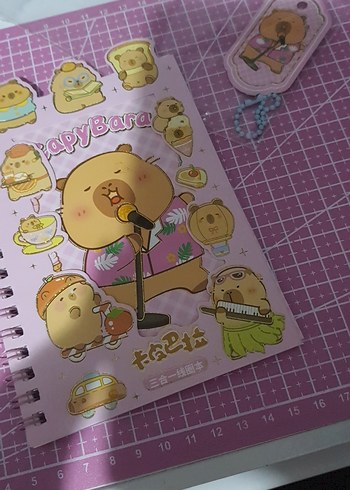 CapyBaralı sticker ve not defteri
