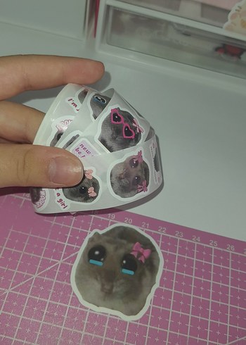 hamsterli rulo sticker
