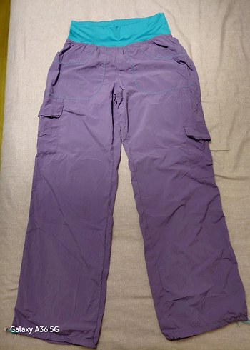 Kadın Mor Bol Kesim Kemerli Spor Pantolon