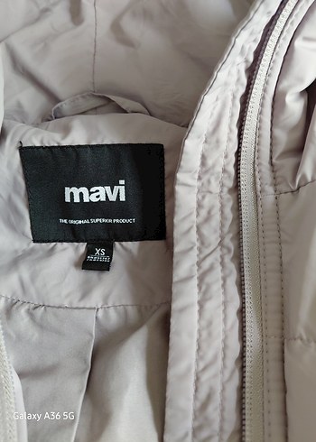 Mavi Jeans Lila Kapüşonlu Kadın Kışlık Mont