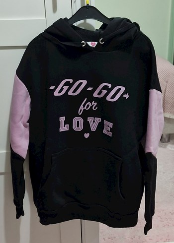 Kapüşonlu, Uzun Kollu, Baskılı Kadın Sweatshirt