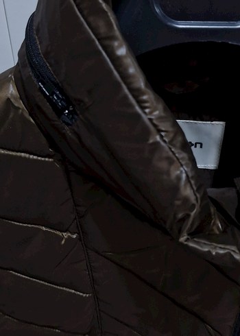 Koton Kahverengi Haki Fermuarlı Kadın Yelek - Görsel 6