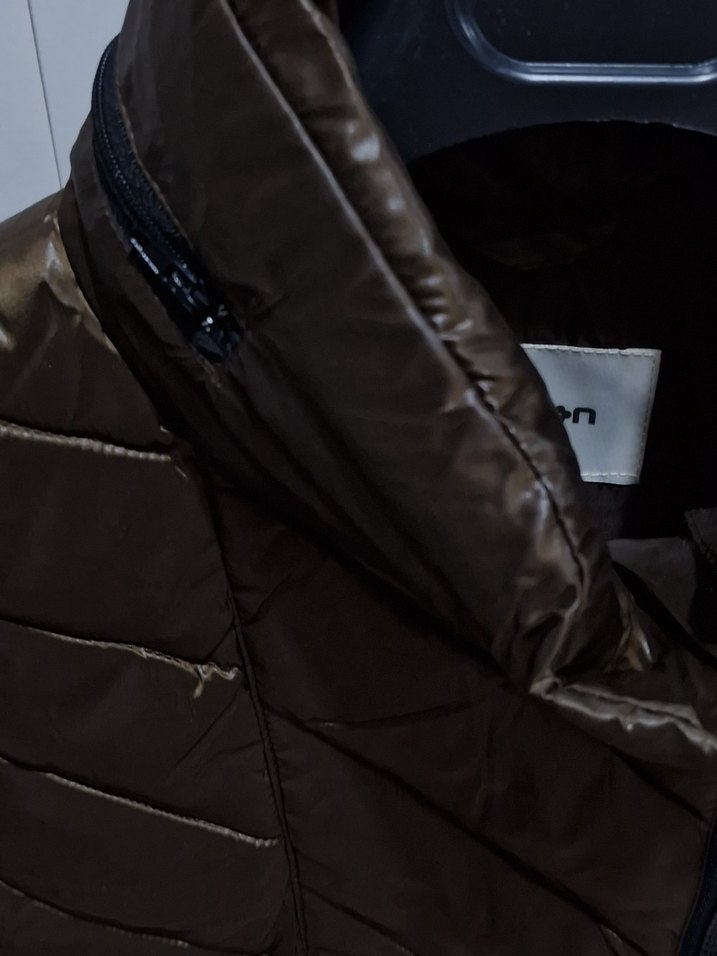 Koton Kahverengi Haki Fermuarlı Kadın Yelek - Görsel 5