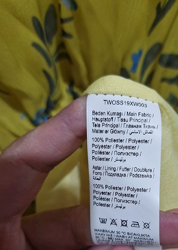 Trendyolmilla Lime Sarı / Yeşil Çiçekli Uzun Astarlı Elbise - Görsel 7