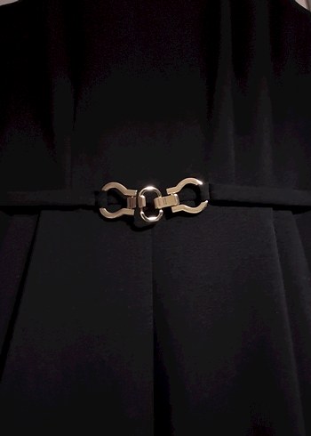 Siyah Kemerli Kadın Tulum - Görsel 3