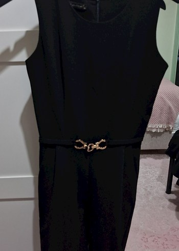 Siyah Kemerli Kadın Tulum - Görsel 8