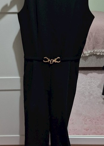 Siyah Kemerli Kadın Tulum - Görsel 9