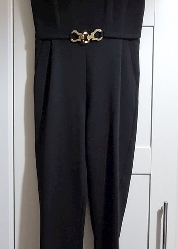 Siyah Kemerli Kadın Tulum - Görsel 2