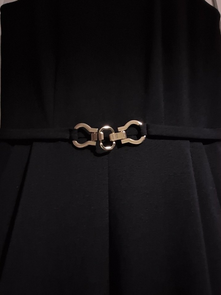 Siyah Kemerli Kadın Tulum - Görsel 3