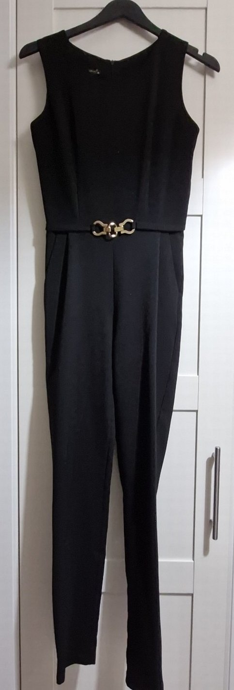 Siyah Kemerli Kadın Tulum - Görsel 2