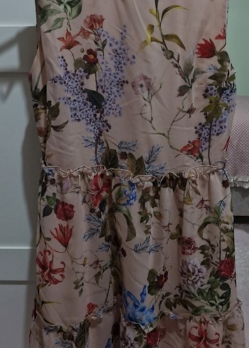 Trendyolmilla Çiçek Desenli Bohem Midi Elbise - Görsel 2