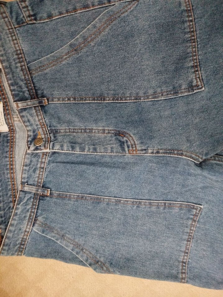 Mavi erkek Denim Bol Kesim Jean - Görsel 3