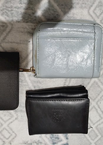 Gri Deri Fermuarlı Kadın Cüzdanı ve erkek cüzdanı - Görsel 5