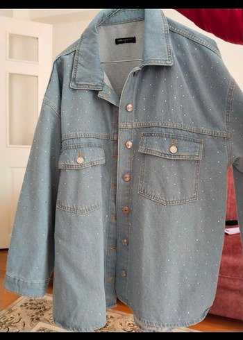 LC Waikiki Kadın Mavi Düğmeli Denim Ceket