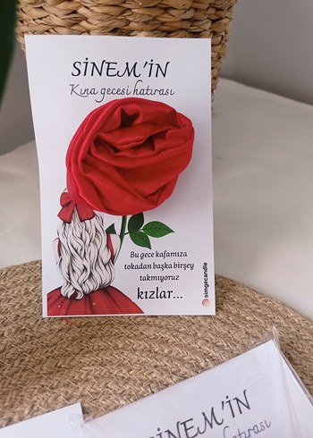 Saten toka isminiz' e özel kart