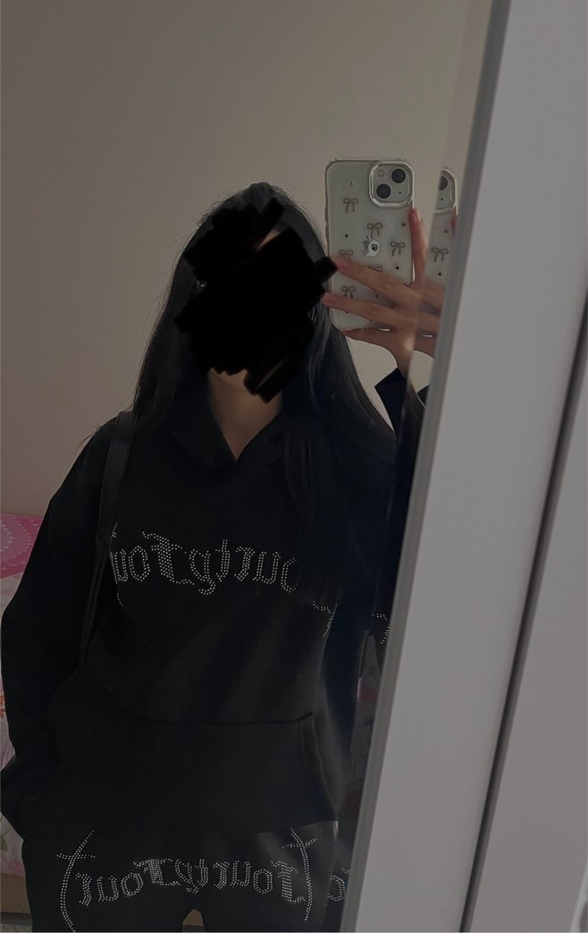 Siyah Payetli Gotik Kadın Esofman Takımı - Görsel 2