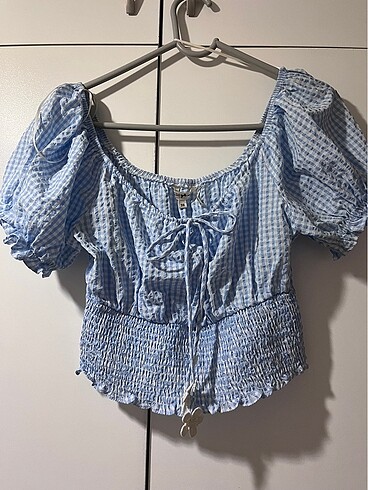 Ekose Detaylı Koton Crop