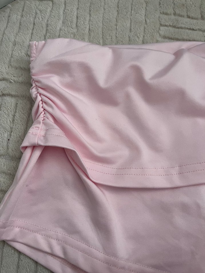 Pembe Pilili Kadın Mini Şort - Görsel 5