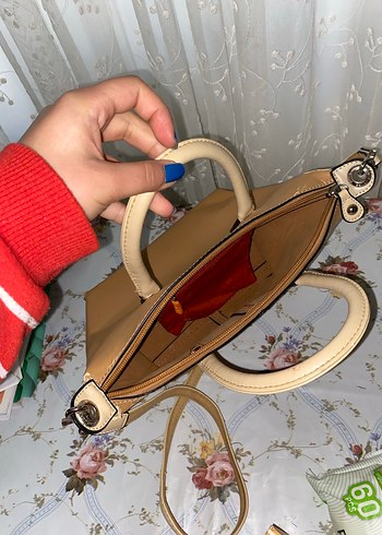 Bej Deri Kadın Çanta - Görsel 2