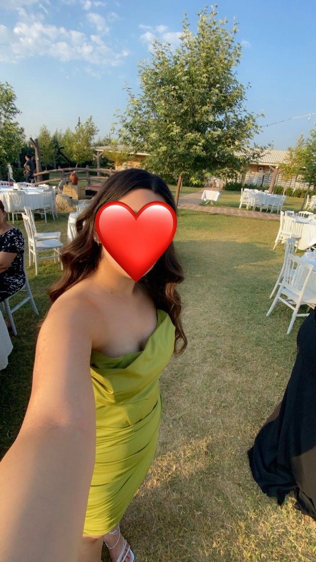 Şeffaf Detaylı Straplez Mini Elbise - Görsel 2