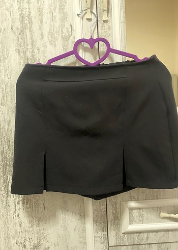 Siyah Pilili Mini Gotik şort etek - Görsel 2