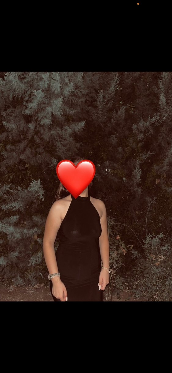 Siyah sırt detaylı Uzun Gotik Elbise - Görsel 2