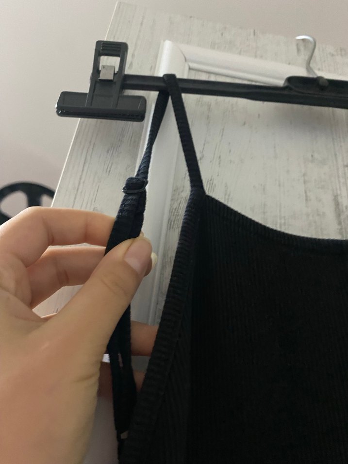 Siyah İnce Askılı Midi Kadın Tulum - Görsel 3