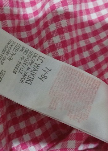 Kız Çocuk Pembe Düğmeli Gömlek ve kot etek - Görsel 5