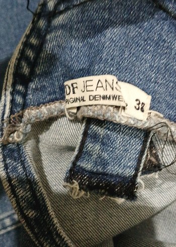 Kadın Mavi Denim Fermuarlı Midi Salopet - Görsel 3