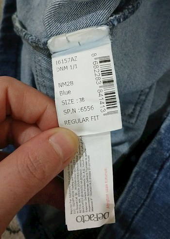 Kadın Mavi Denim Fermuarlı Midi Salopet - Görsel 4