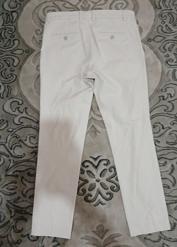 Erkek Beyaz Regular Fit Pantolon - Görsel 2