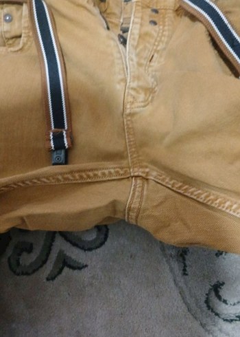 hardal Renkli Erkek Kot Pantolon - Görsel 7