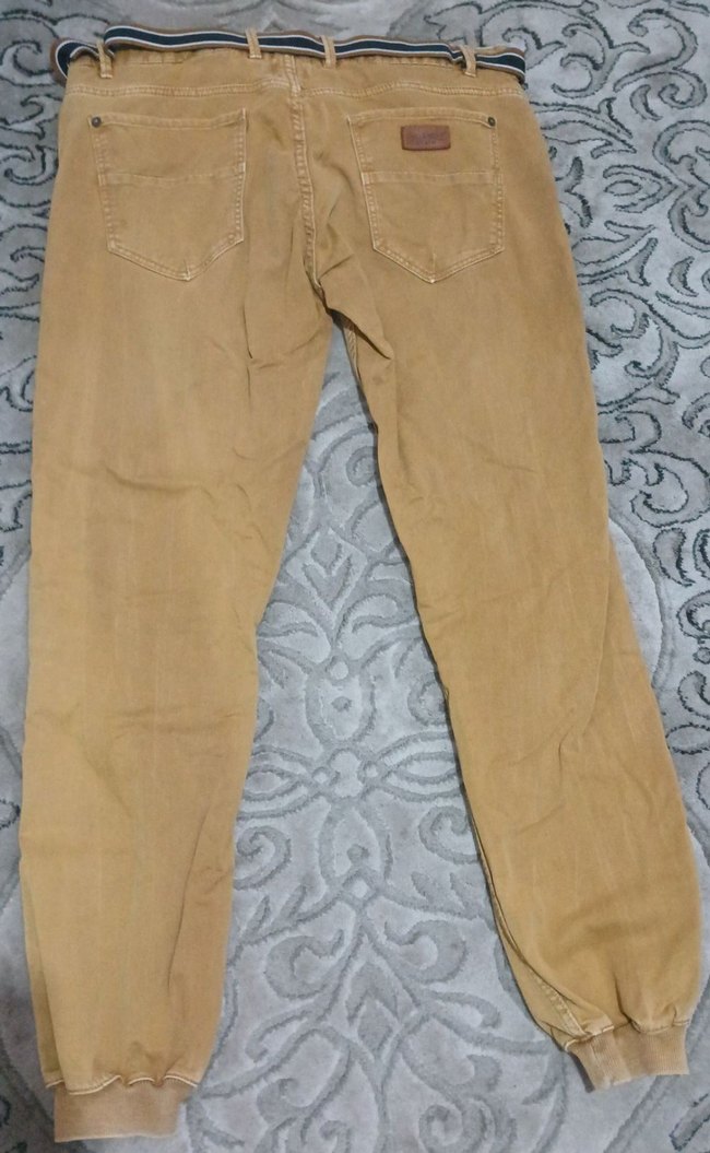 hardal Renkli Erkek Kot Pantolon - Görsel 3