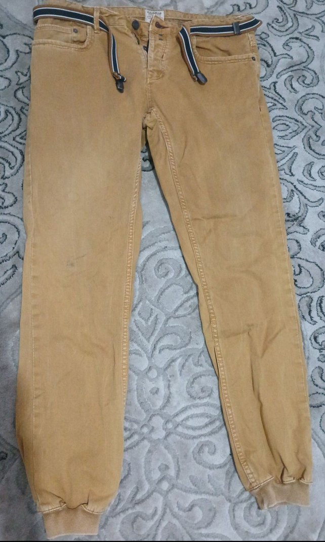 hardal Renkli Erkek Kot Pantolon - Görsel 2