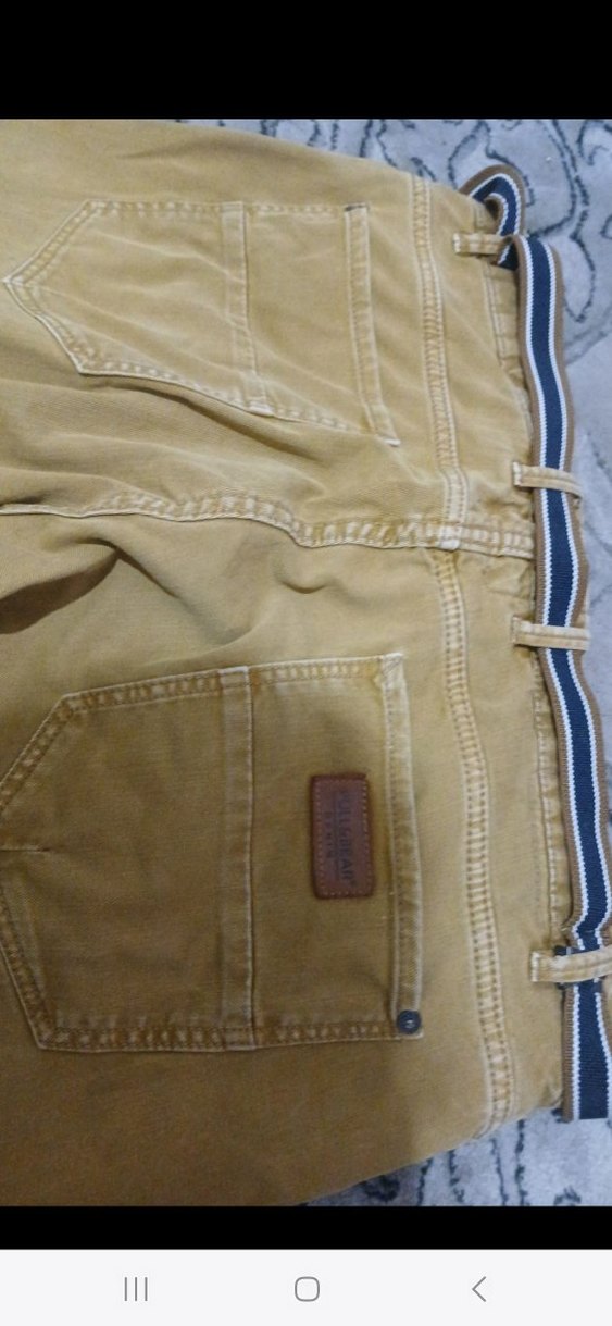 hardal Renkli Erkek Kot Pantolon - Görsel 4